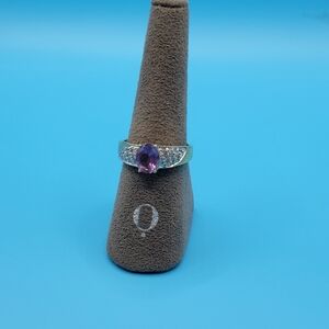 Modern Mystic topaz Gold Tone Glass Large Statement Ring Size 11